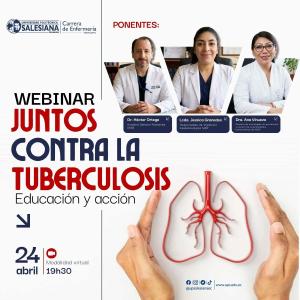 Afiche del Webinar: Juntos contra la tuberculosis